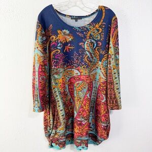 Funsport Colorful Paisley Women's tunic Top xl